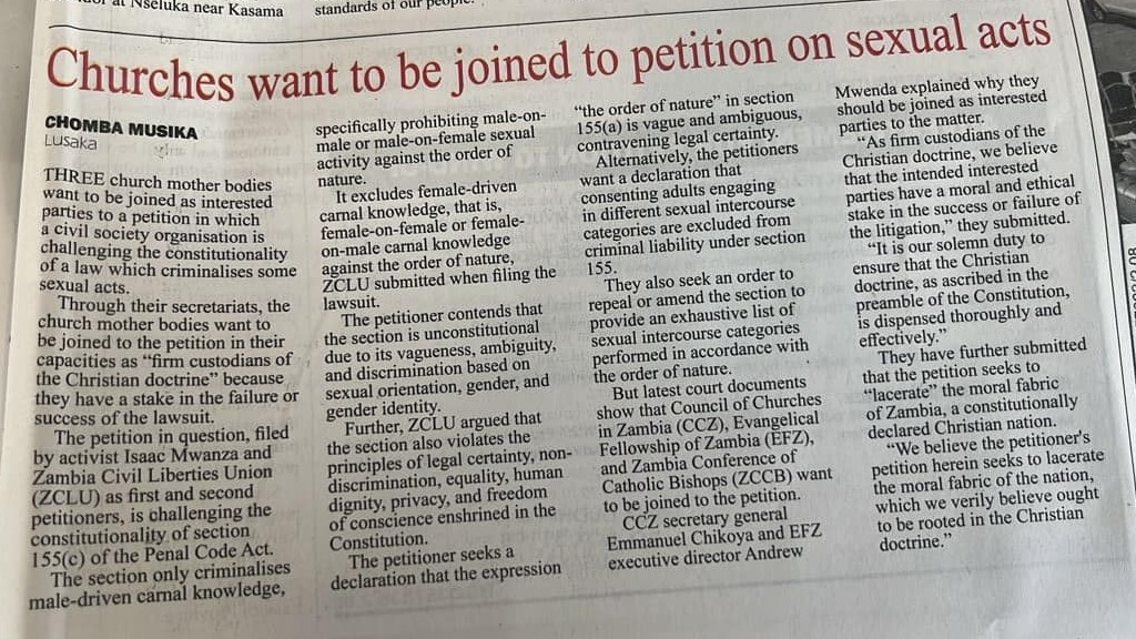 The War Against Marriage and Human Sexuality in&nbsp;Zambia